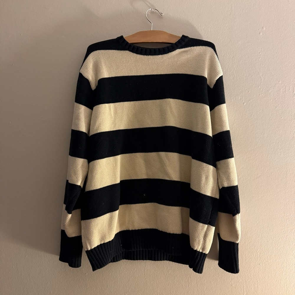 Brandy Melville John Galt cream and navy striped sweater